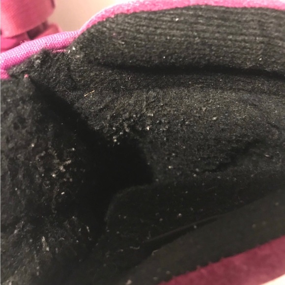 L. L. Bean winter snow boots leather-upper magenta kids girl size 3 - Picture 7 of 10